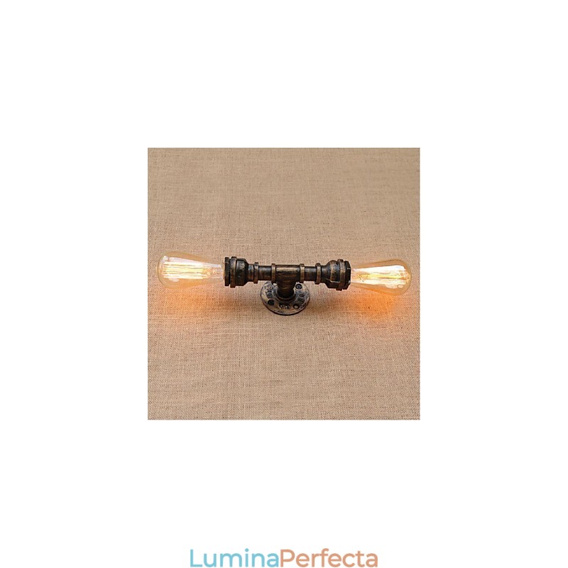 Nostalgia Țeavă de apă simplă Lampă decorativă de perete mică