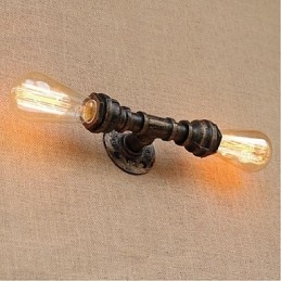 Nostalgia Țeavă de apă simplă Lampă decorativă de perete mică