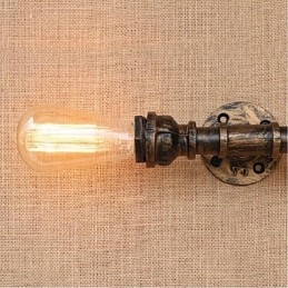 Nostalgia Țeavă de apă simplă Lampă decorativă de perete mică