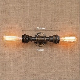 Nostalgia Țeavă de apă simplă Lampă decorativă de perete mică