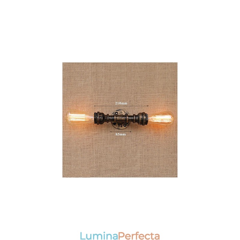 Nostalgia Țeavă de apă simplă Lampă decorativă de perete mică