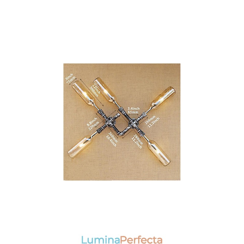 Caracteristică de pictură rustic Lodge pentru aplice de perete cu lumină ambientală