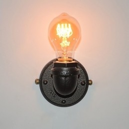 Lampă de perete decorativă cu țeavă de fier industrială simplă, retro