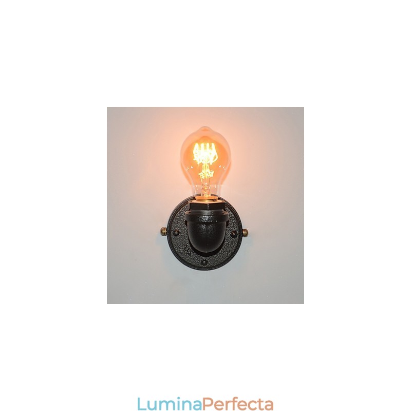 Lampă de perete decorativă cu țeavă de fier industrială simplă, retro