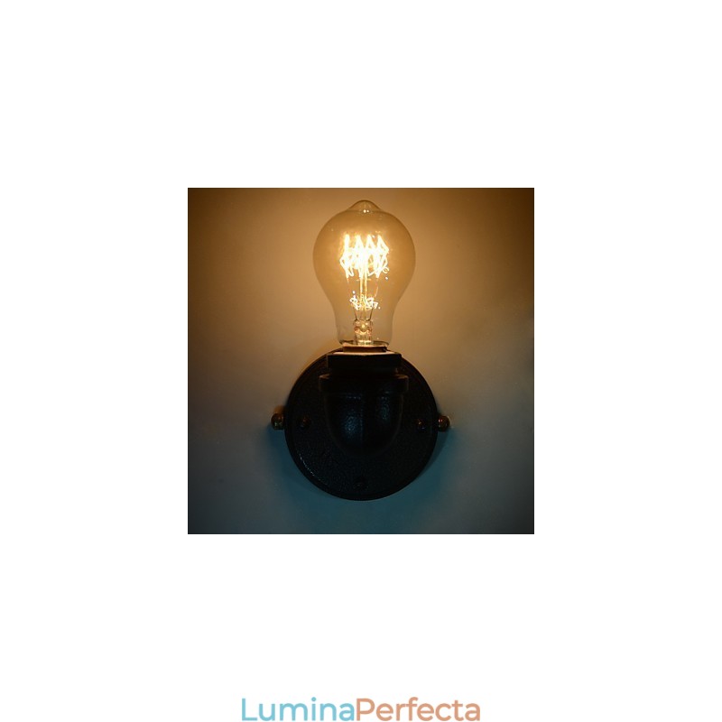 Lampă de perete decorativă cu țeavă de fier industrială simplă, retro