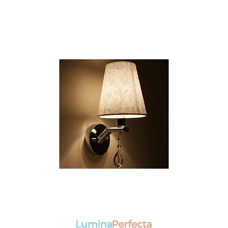 Caracteristică argintie contemporană modernă pentru lumina ambientală de cristal Aplice de perete