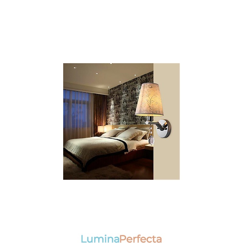Caracteristică argintie contemporană modernă pentru lumina ambientală de cristal Aplice de perete