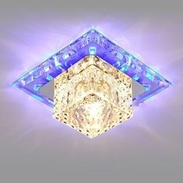 Mini Plafoniera din Cristal Spot 3W Lampă Creativă Tubă Lumină Colorată Cupolă pătrată
