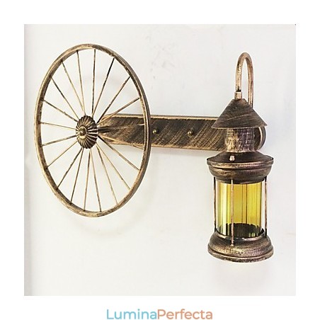 Caracteristică de pictură rustic Lodge pentru aplice de perete cu iluminare în stil mini Caracteristică de pictură rustic Lodge pentru aplice de perete cu iluminare în stil mini