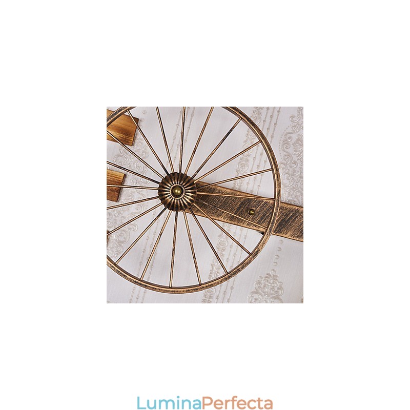 Caracteristică de pictură rustic Lodge pentru aplice de perete cu iluminare în stil mini