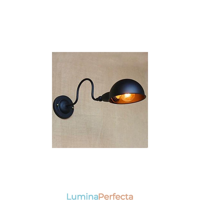 Studiu de dormitor retro cu personalitate de înaltă calitate, negru, care se rotește în jurul culoarului decorativ de perete
