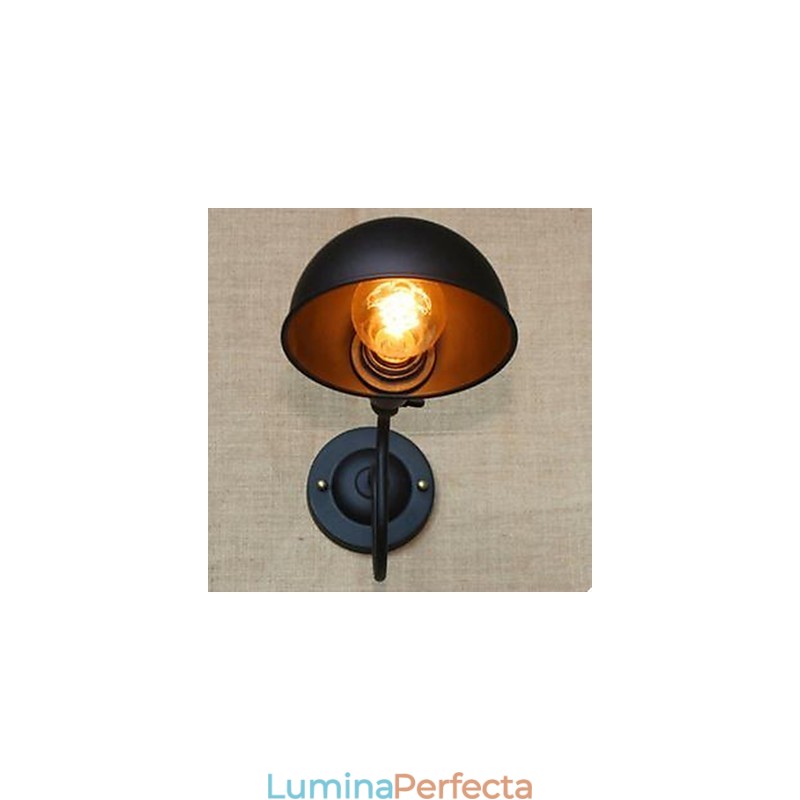 Studiu de dormitor retro cu personalitate de înaltă calitate, negru, care se rotește în jurul culoarului decorativ de perete