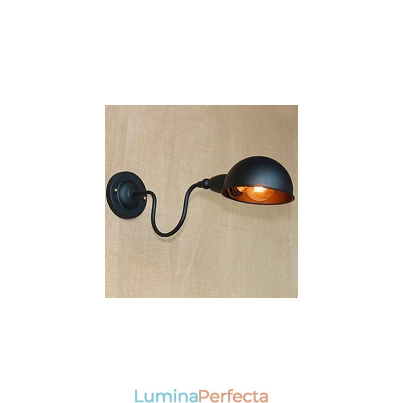 Studiu de dormitor retro cu personalitate de înaltă calitate, negru, care se rotește în jurul culoarului decorativ de perete