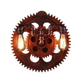 Aplice Industriale Vintage 2 Capete Lumini Din Lemn Forma Unelte Restaurant Cafe Bar Decorare Aplice Perete
