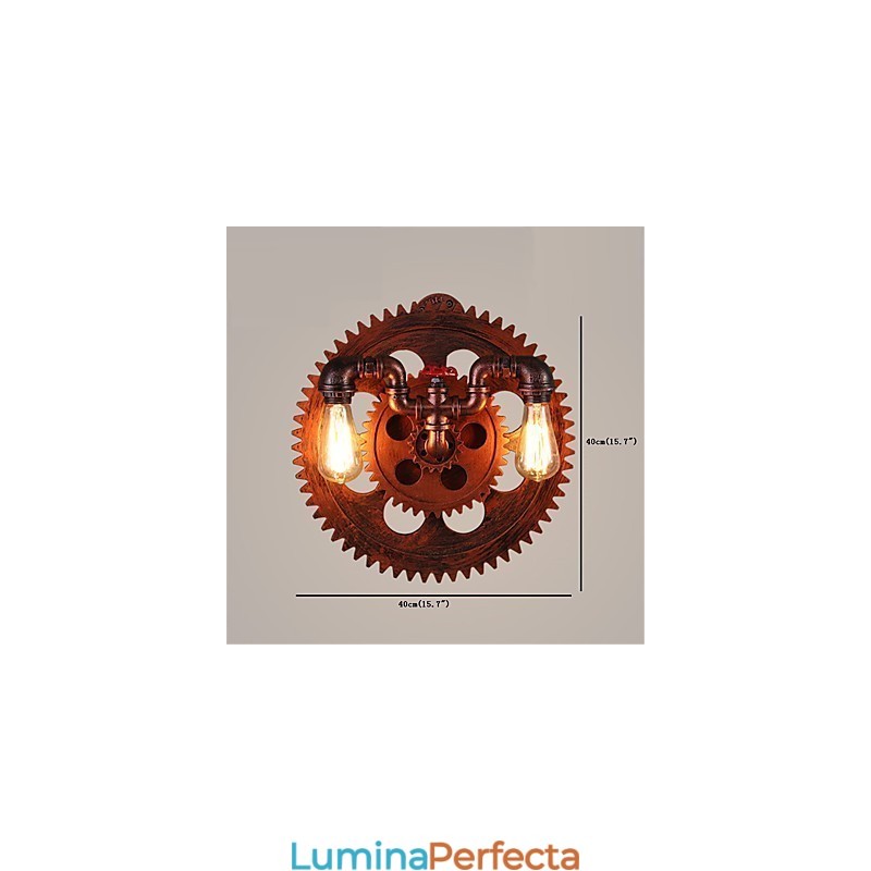 Aplice Industriale Vintage 2 Capete Lumini Din Lemn Forma Unelte Restaurant Cafe Bar Decorare Aplice Perete