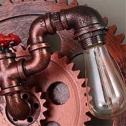 Aplice Industriale Vintage 2 Capete Lumini Din Lemn Forma Unelte Restaurant Cafe Bar Decorare Aplice Perete