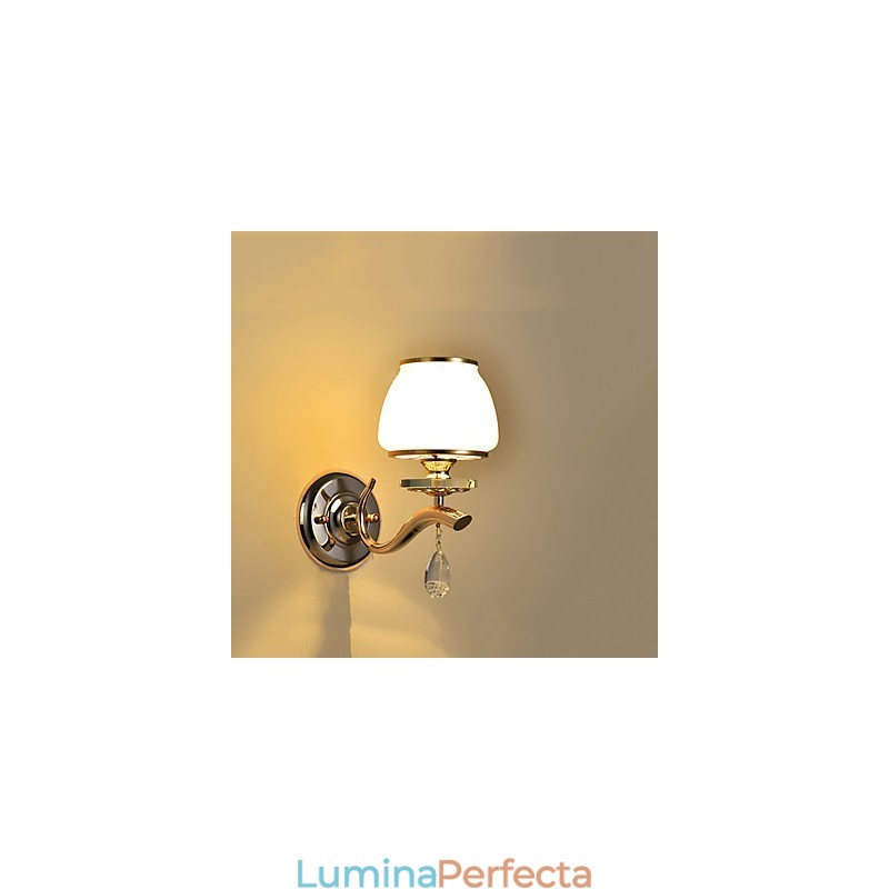 Caracteristică modernă și contemporană galvanizată pentru lumina ambientală de cristal Aplice de perete