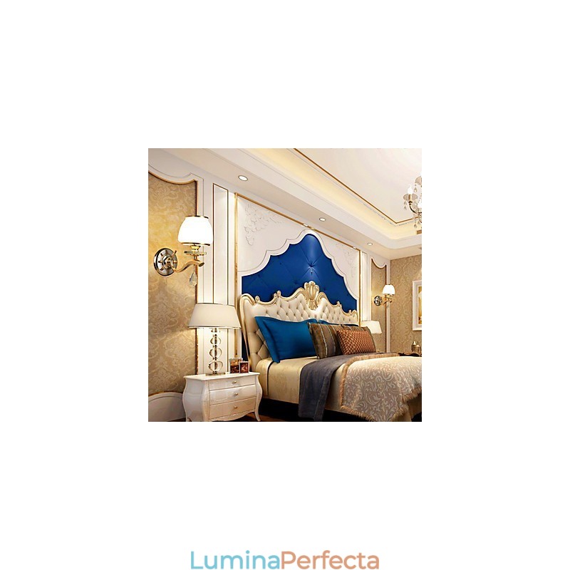 Caracteristică modernă și contemporană galvanizată pentru lumina ambientală de cristal Aplice de perete