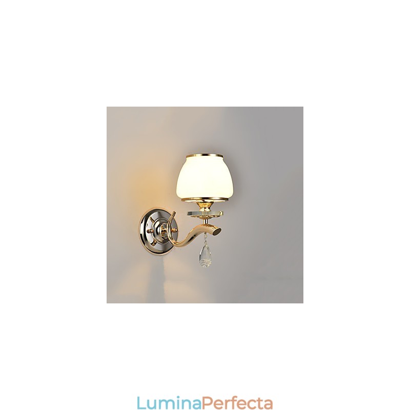 Caracteristică modernă și contemporană galvanizată pentru lumina ambientală de cristal Aplice de perete