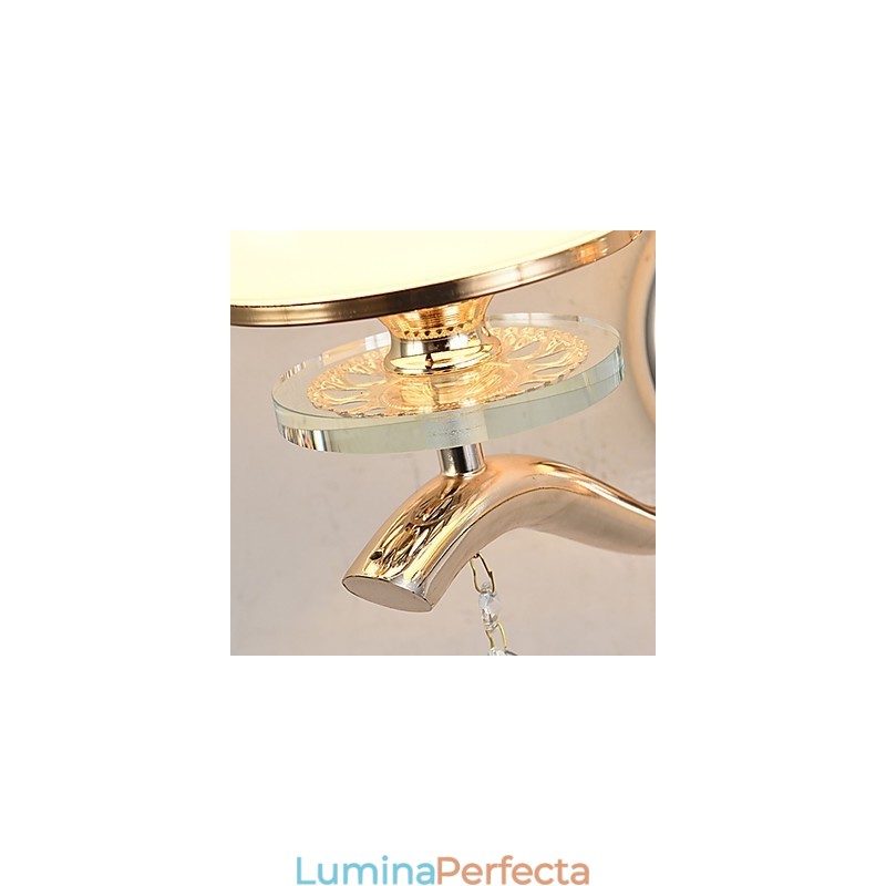 Caracteristică modernă și contemporană galvanizată pentru lumina ambientală de cristal Aplice de perete