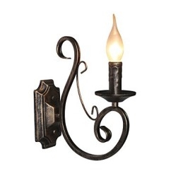 Lampă de perete mini retro, hol, metal în formă de lumânare