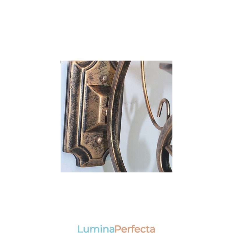 Lampă de perete mini retro, hol, metal în formă de lumânare