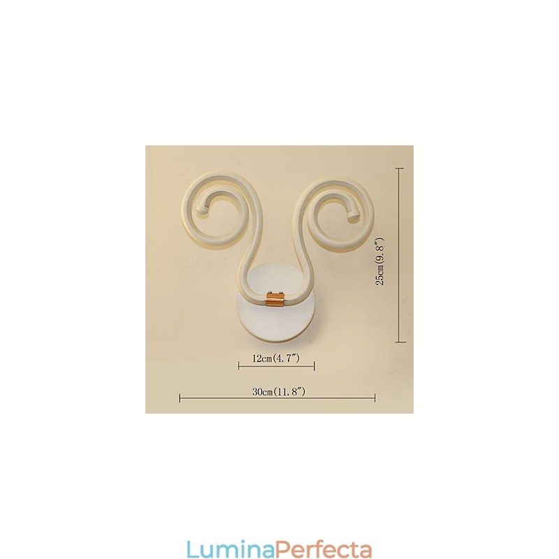 Aplică modernă, simplă, din aluminiu, lămpi creative pentru noptieră, iluminat