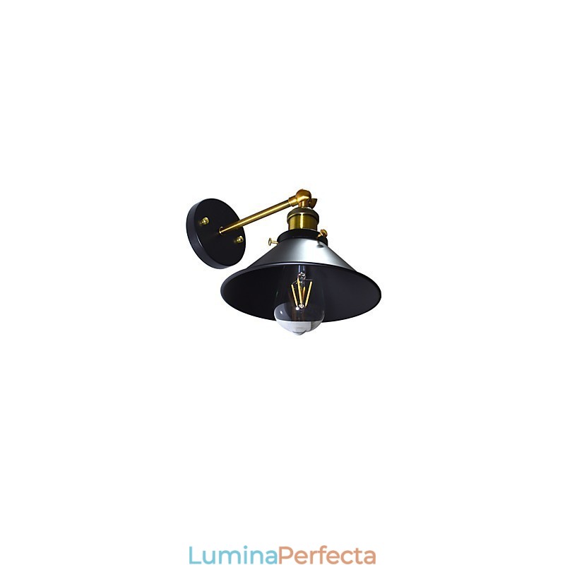 Vopsea Lampă de perete din fier cu un singur perete Dumb Black Lightsaber Lamp On Wall