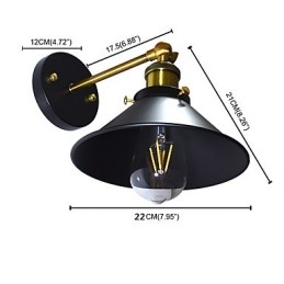 Vopsea Lampă de perete din fier cu un singur perete Dumb Black Lightsaber Lamp On Wall