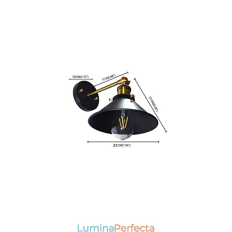 Vopsea Lampă de perete din fier cu un singur perete Dumb Black Lightsaber Lamp On Wall