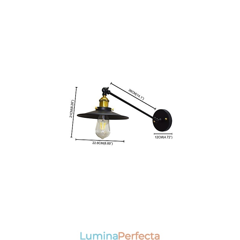 Buzz Wall Iron Lampă de perete Dumb Black Lightsaber Lamp On Wall