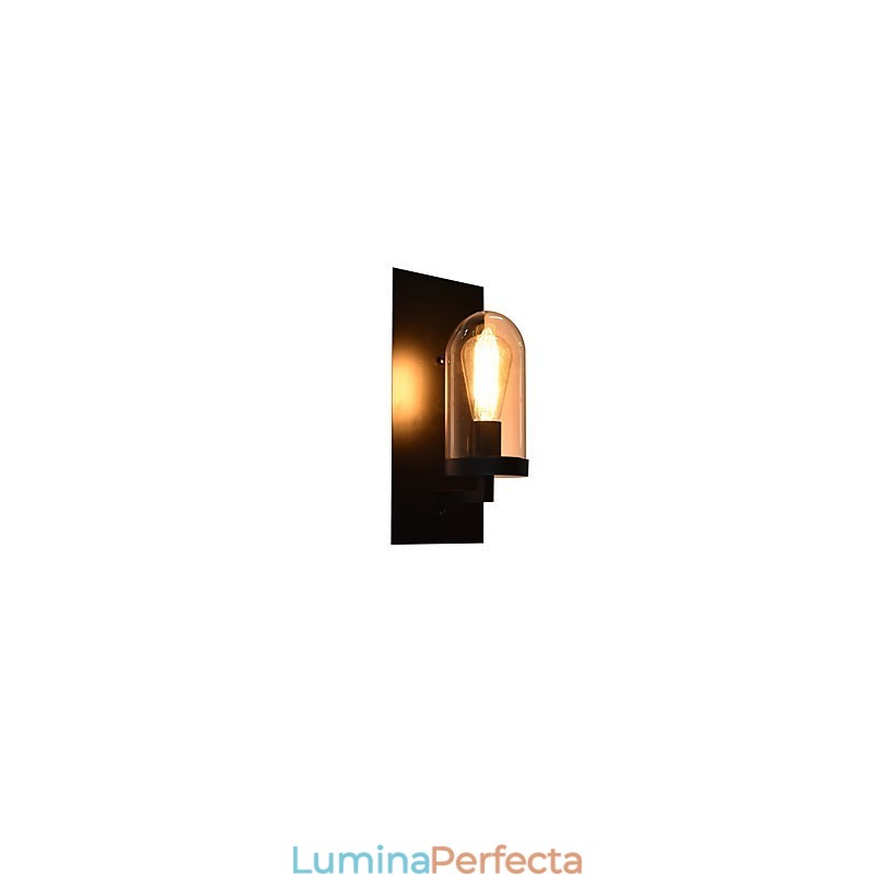 Aplică de perete din oțel vopsit Dumb Black American Coffee Decoration Lumină de perete retro Lampă cu sabie de lumină pe perete