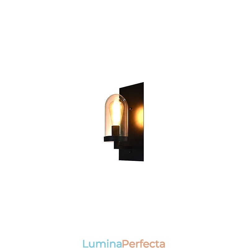 Aplică de perete din oțel vopsit Dumb Black American Coffee Decoration Lumină de perete retro Lampă cu sabie de lumină pe perete