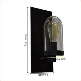 Aplică de perete din oțel vopsit Dumb Black American Coffee Decoration Lumină de perete retro Lampă cu sabie de lumină pe perete