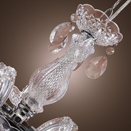 Lampă de tavan cromat Upligh Lumină cu lumânare Candelabru din acril