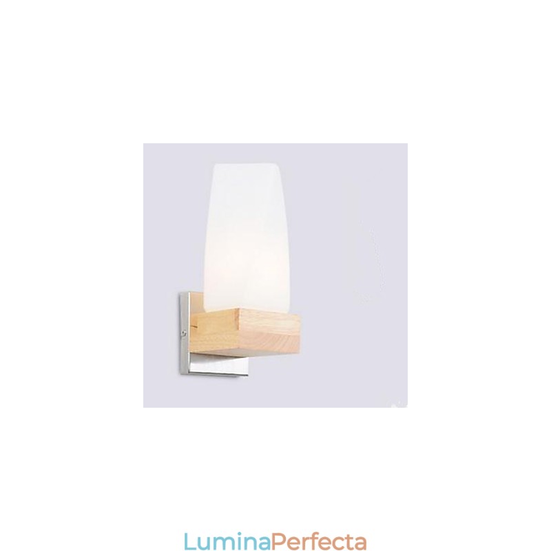 Simplitate Nordic Lemn Artă Sufragerie Coridor Balcon Sticlă Lemn Mass Lampă De Perete De Dormitor Capul Patului
