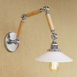 Caracteristică galvanizată retro de țară pentru lumini cu braț oscilant de protecție a ochilor