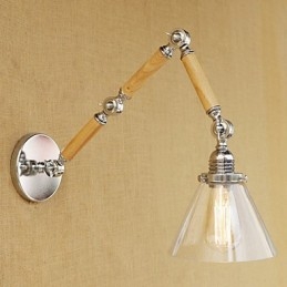 Caracteristică galvanizată retro de țară pentru lumini cu braț oscilant de protecție a ochilor