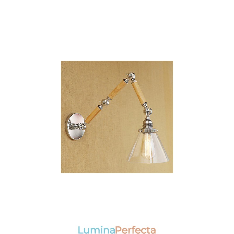 Caracteristică galvanizată retro de țară pentru lumini cu braț oscilant de protecție a ochilor