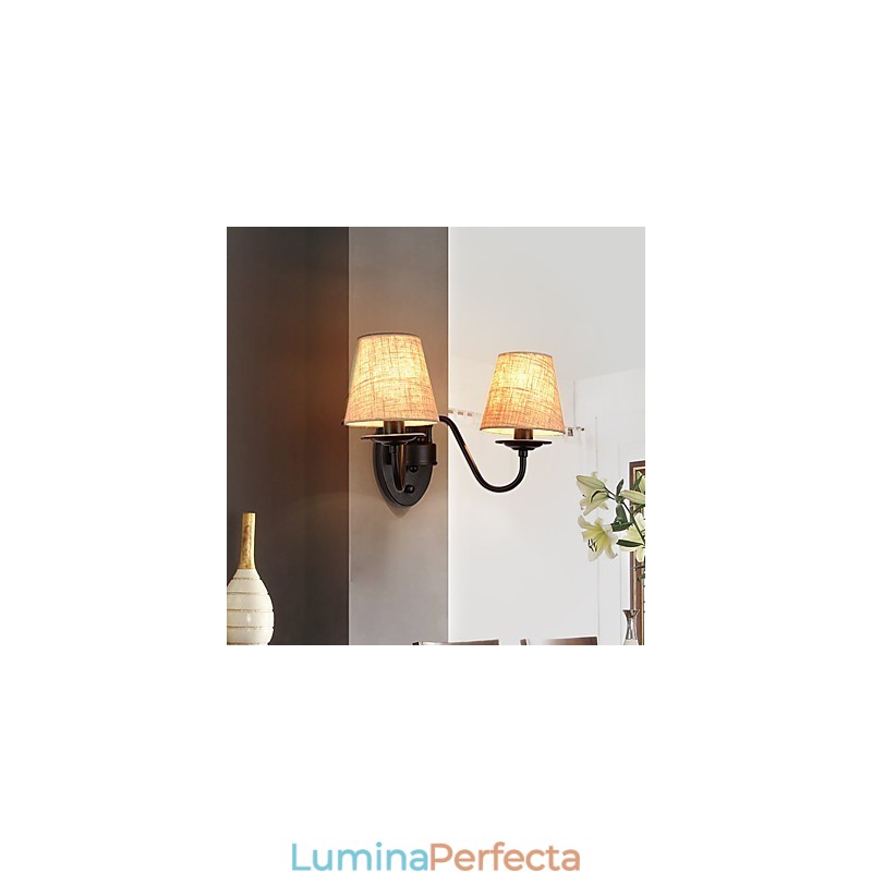 Rustic Lodge Pictură simplă de epocă Caracteristică lumină ambientală Aplice de perete Aplice