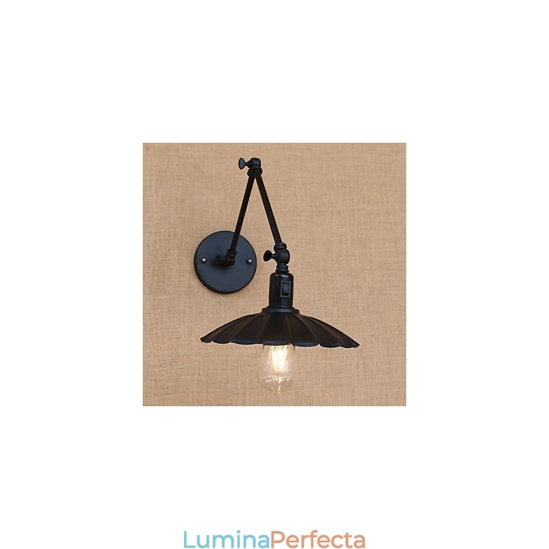 Caracteristică de pictură rustică de epocă pentru lumina de jos cu braț oscilant în stil mini