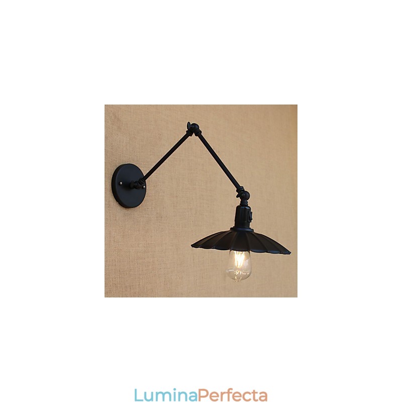 Caracteristică de pictură rustică de epocă pentru lumina de jos cu braț oscilant în stil mini