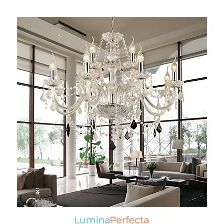 Candelabru din sticlă de cristal modern contemporan