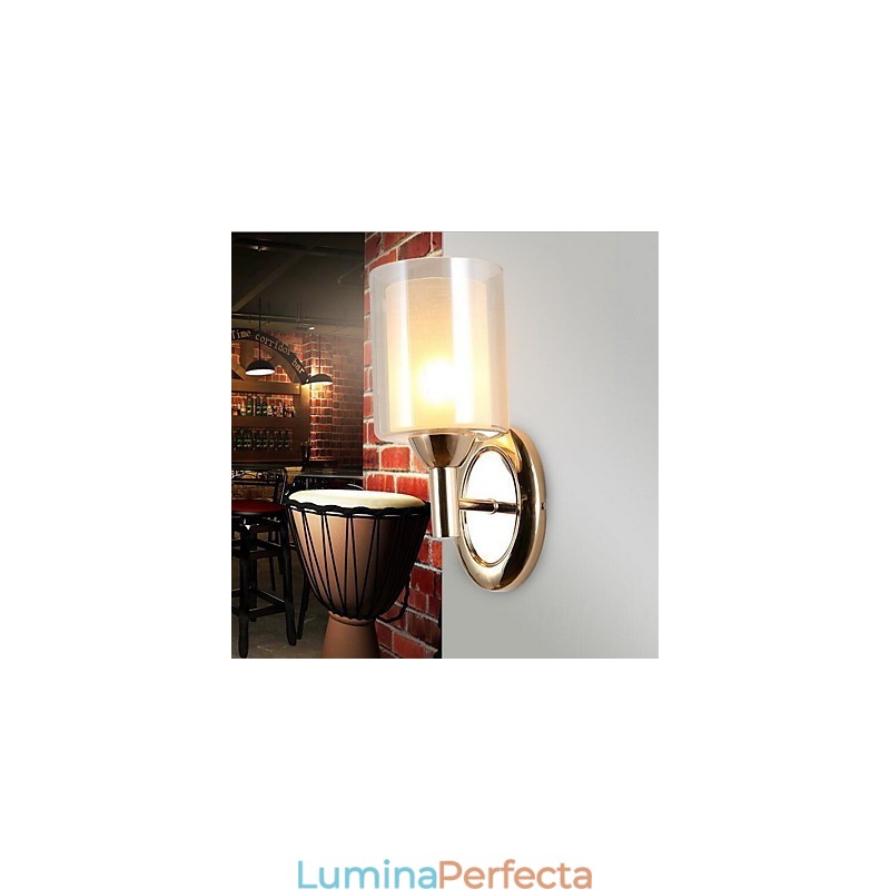 Aplice de perete cu lumini în sus cu electroplacare, modernă, contemporană