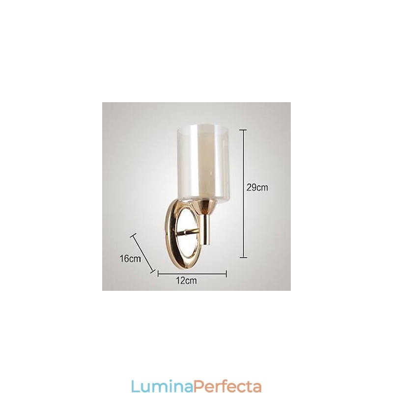 Aplice de perete cu lumini în sus cu electroplacare, modernă, contemporană