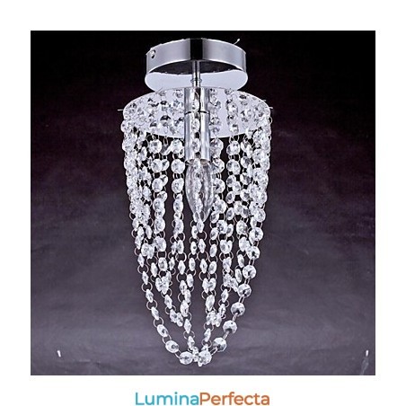 Plafoniere 1 Lumină Cristal Placare artistică din oțel inoxidabil