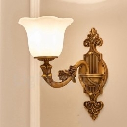 Single Light Tradițional Clasic Sufragerie Sufragerie Cameră Dormitor Metal de lux Aplice de interior