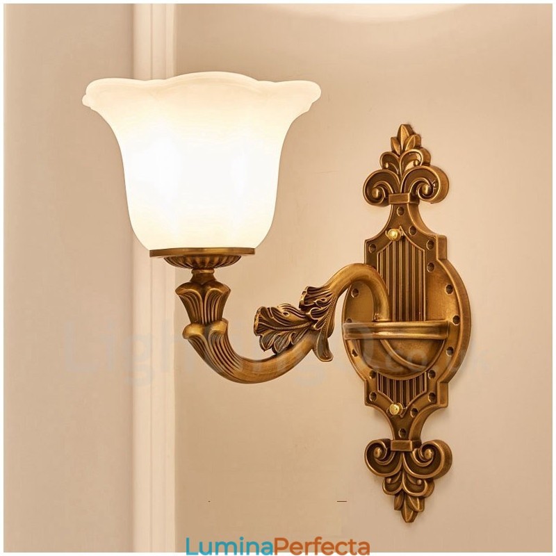 Single Light Tradițional Clasic Sufragerie Sufragerie Cameră Dormitor Metal de lux Aplice de interior