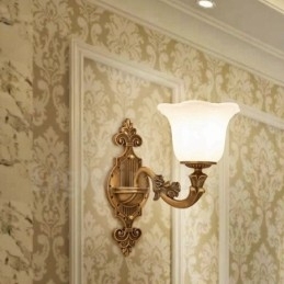 Single Light Tradițional Clasic Sufragerie Sufragerie Cameră Dormitor Metal de lux Aplice de interior