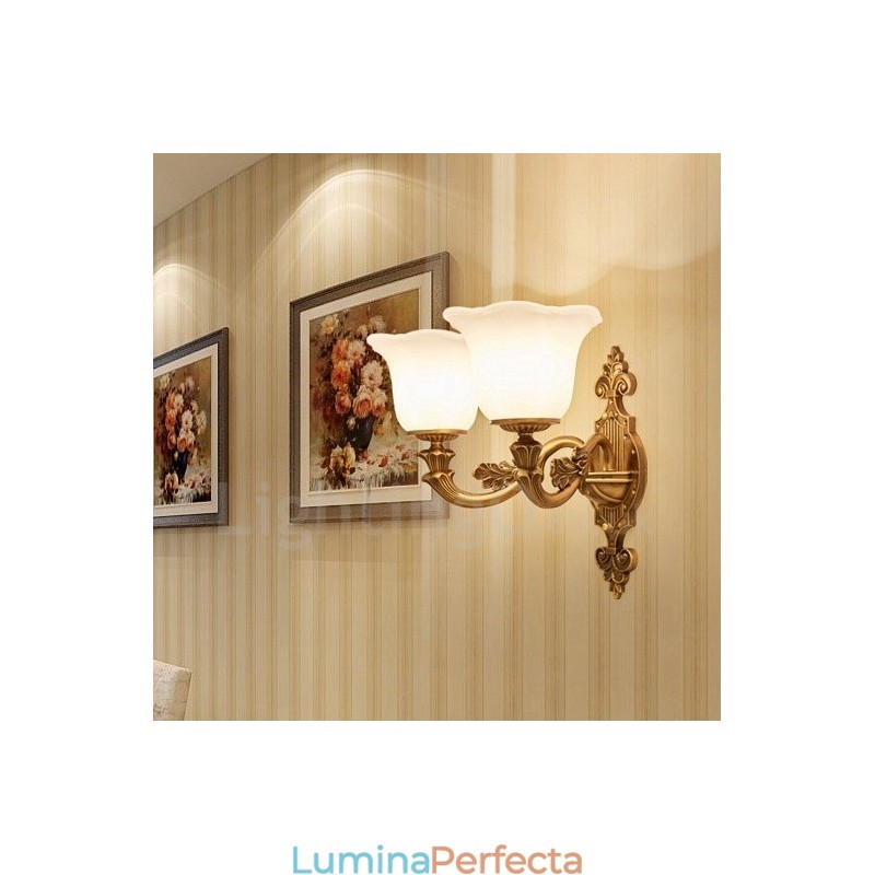 2 Lumini Tradițional Clasic Sufragerie Sufragerie Dormitor Aplice de interior de lux metalice